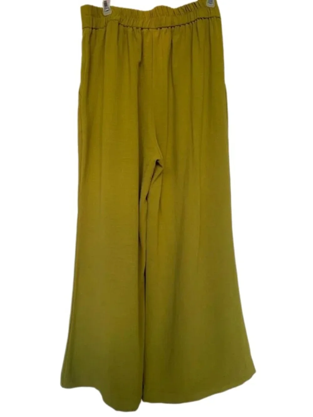 Tullea  Lightweight Olive High Rise Cropped Wide-Leg Palazzo Pants
